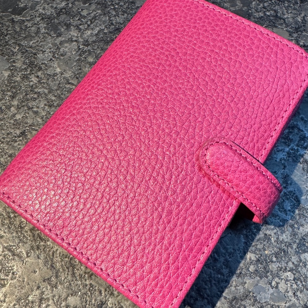 Filofax Mini Wallet/Planner in Raspberry